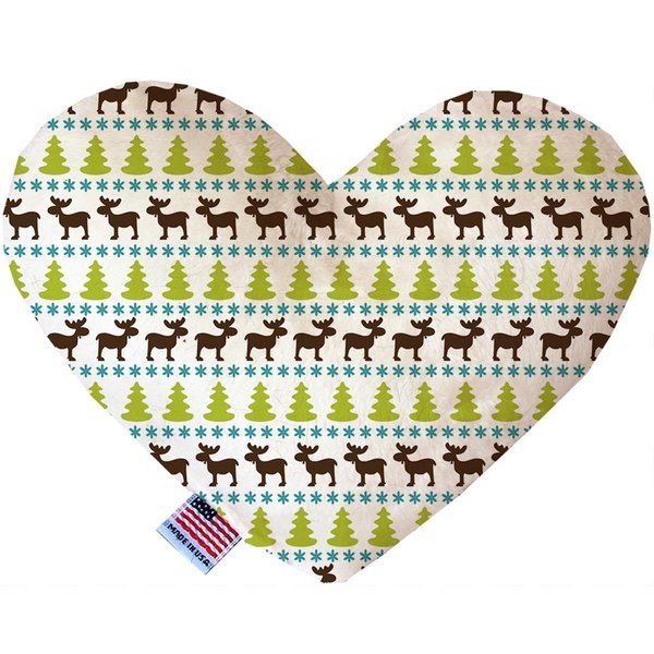 Mirage Pet Products Mountain Moose Canvas Heart Dog Toy 8 in. 1297-CTYHT8